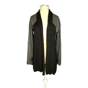 Lucky Brand Lucky Lotus Black/Gray Cardigan NWT Size Small